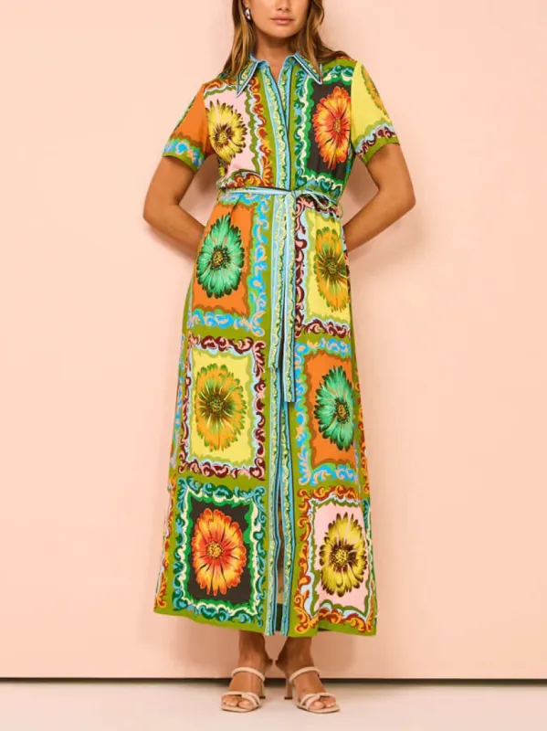 Special Sunflower Print Midi Dress sold by Like My Choice