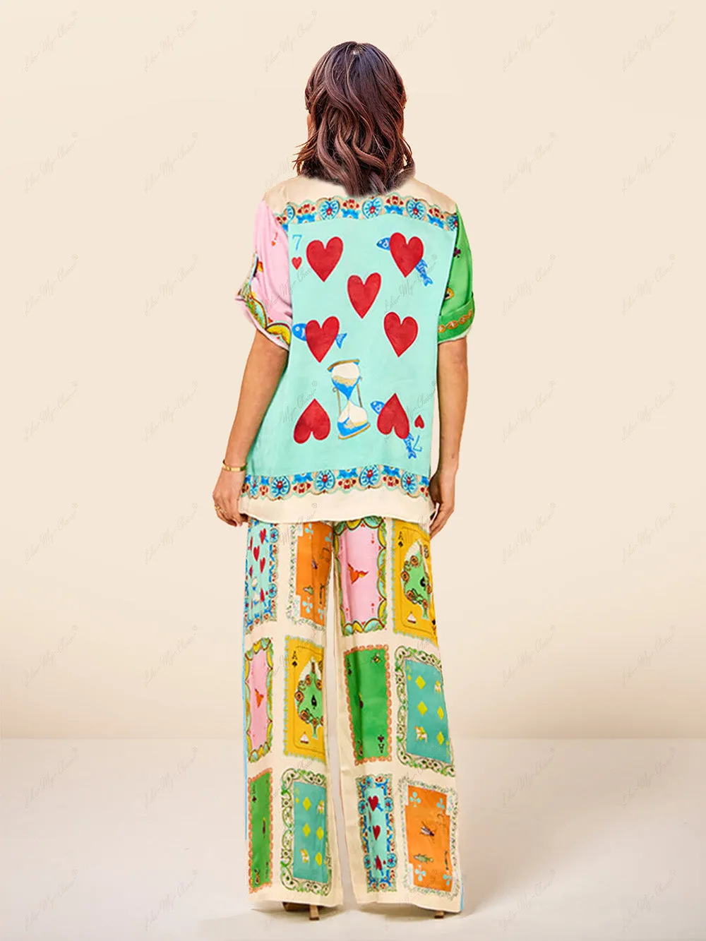 Funny Summer Unique Print Button Down Oversized Blouse sold by Like My Choice product image thumbnail 5