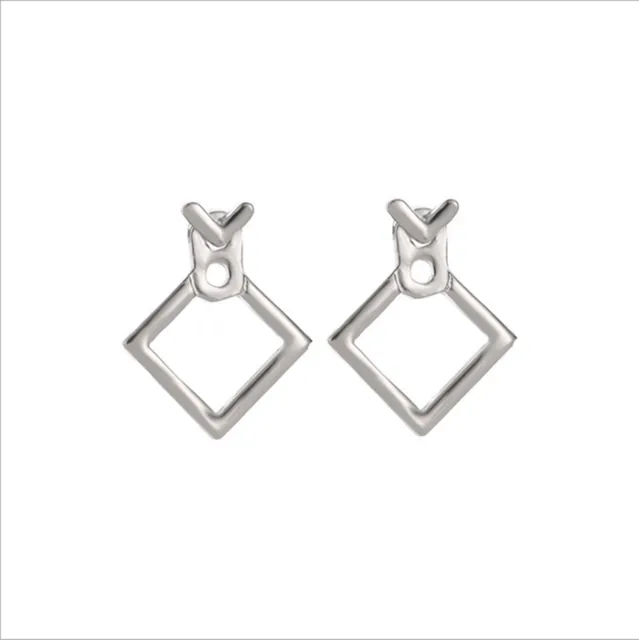 Trendy Cute Nickel Free Square Stud Earrings sold by Like My Choice product image thumbnail 5