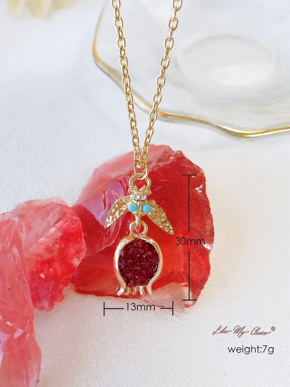Pomegranate Design Turkish Gold Necklace sold by Like My Choice product image thumbnail 5