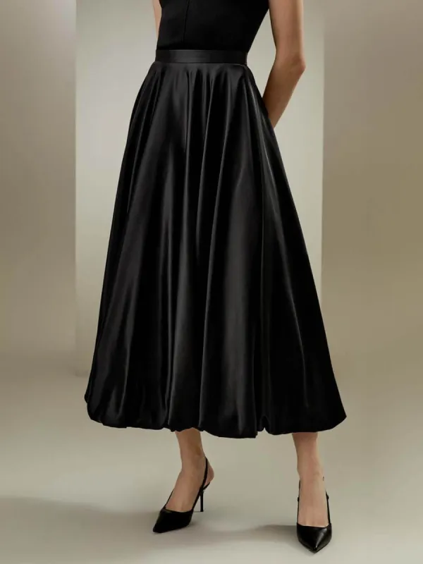 Elegant Classic Pleated Half-Length Snowflake Skirt sold by Like My Choice