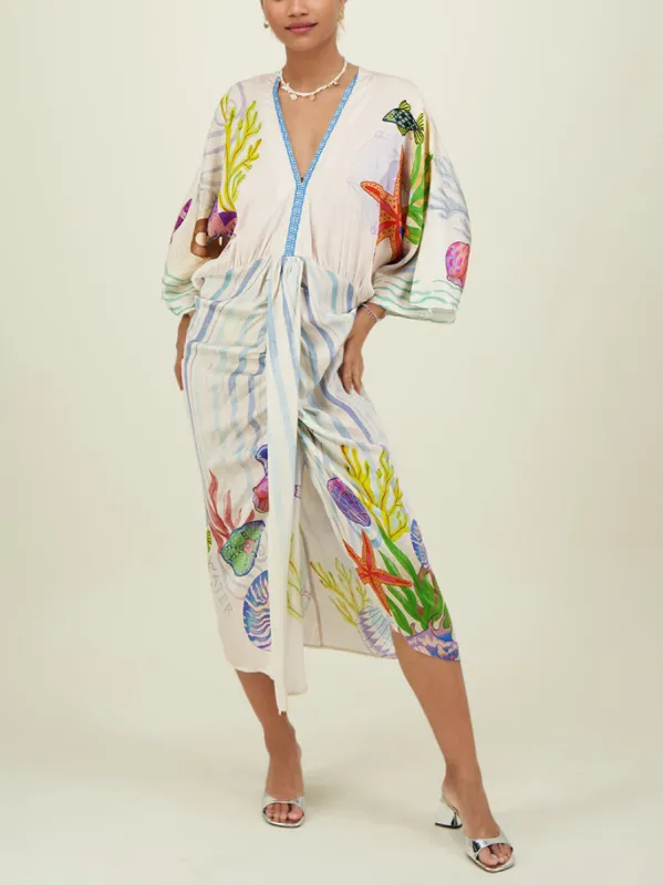 Personalized Graffiti Casual Midi Dress sold by Like My Choice