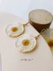 Pressed Flower Earrings - White Daisies sold by Like My Choice
