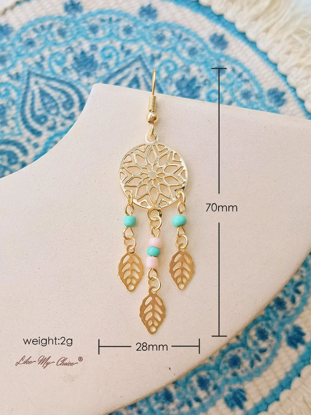 Indian Tribal Earring Dangle Drop Boho Vintage Earring sold by Like My Choice product image thumbnail 3