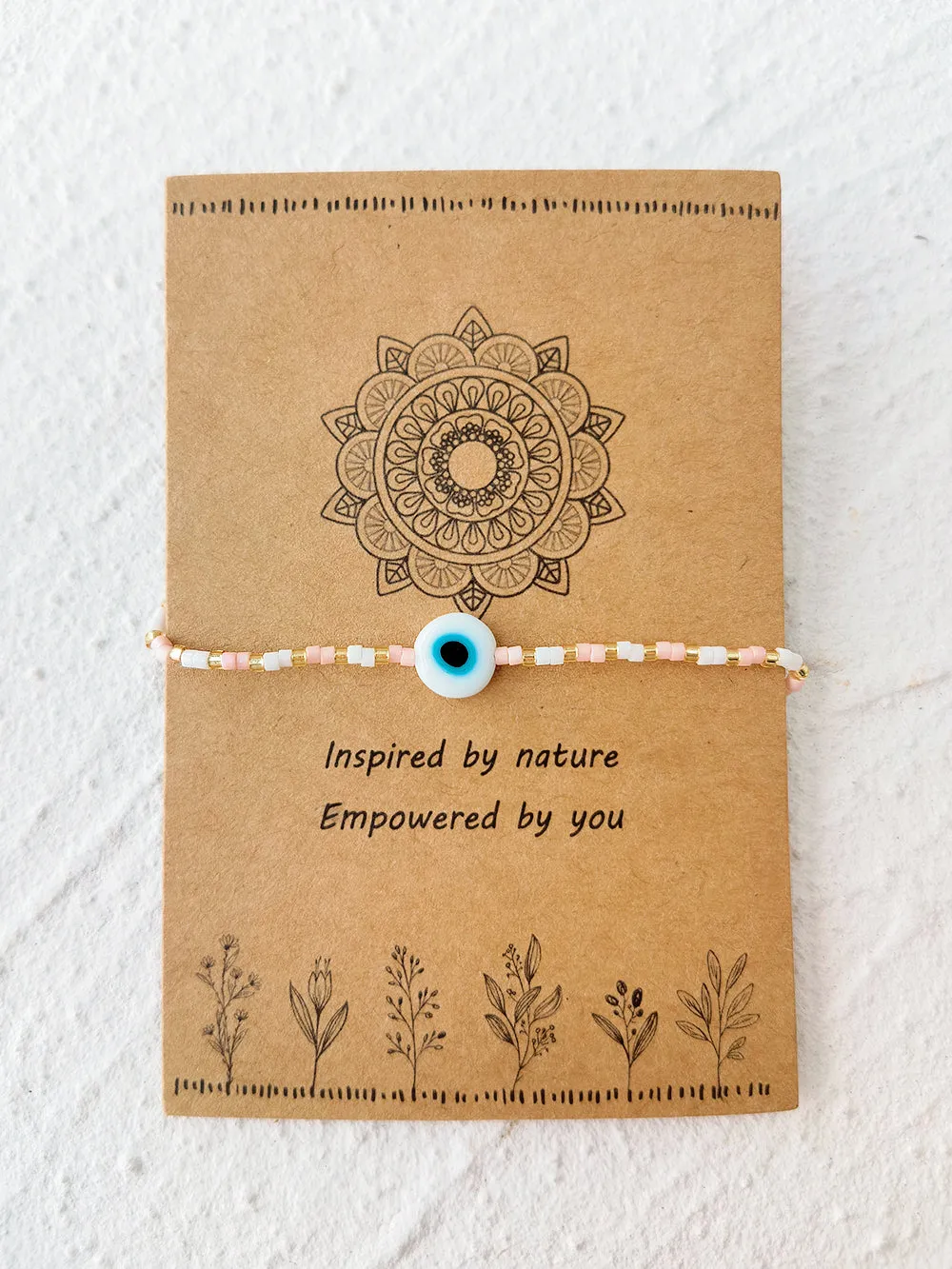 Adjustable Drawstring Beaded Bracelet Pink Eye sold by Like My Choice product image thumbnail 4