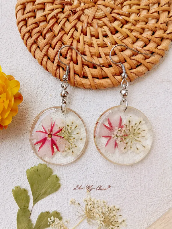 Starry Sky Pressed Flower Earrings sold by Like My Choice