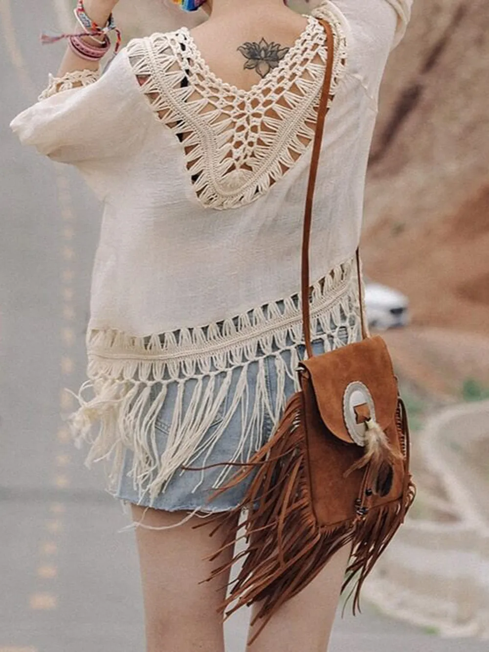Western Crossbody Bag With Fringe sold by Like My Choice