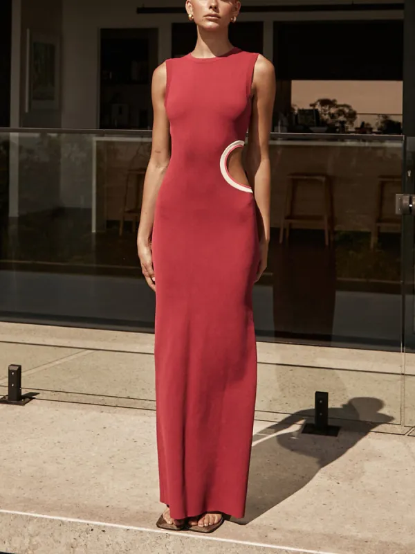 Elegant Vienna Waist Hollow Maxi Dress sold by Like My Choice