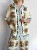 Unique Print Short Sleeve Button Oversized Blouse sold by Like My Choice