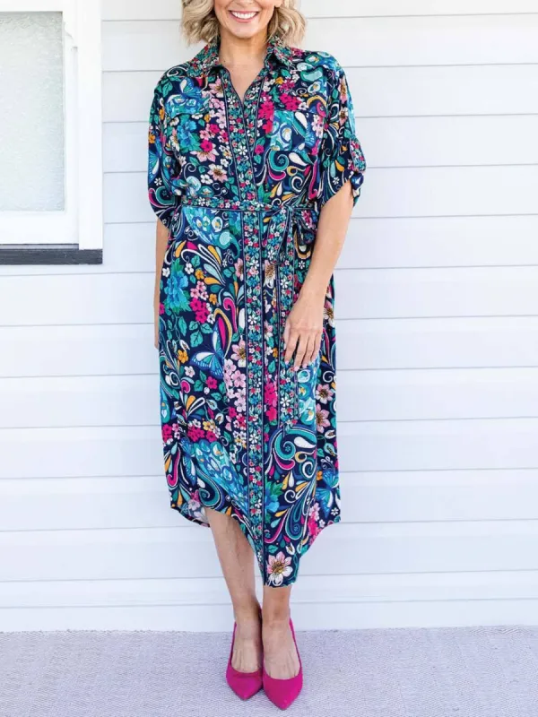 Unique Ethnic Print Shirt Dress sold by Like My Choice