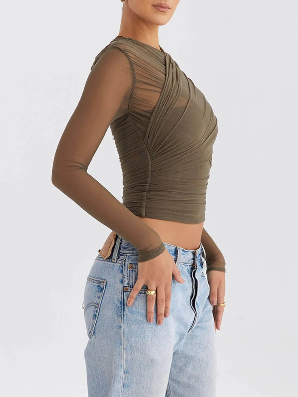 Mesh Layered Top sold by Like My Choice product image thumbnail 4