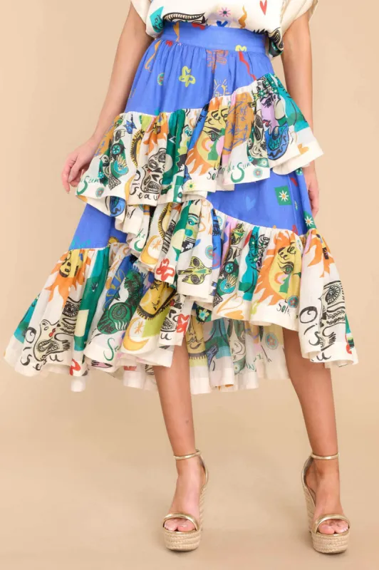 Asymmetrical Ruffled Midi Skirt sold by Like My Choice