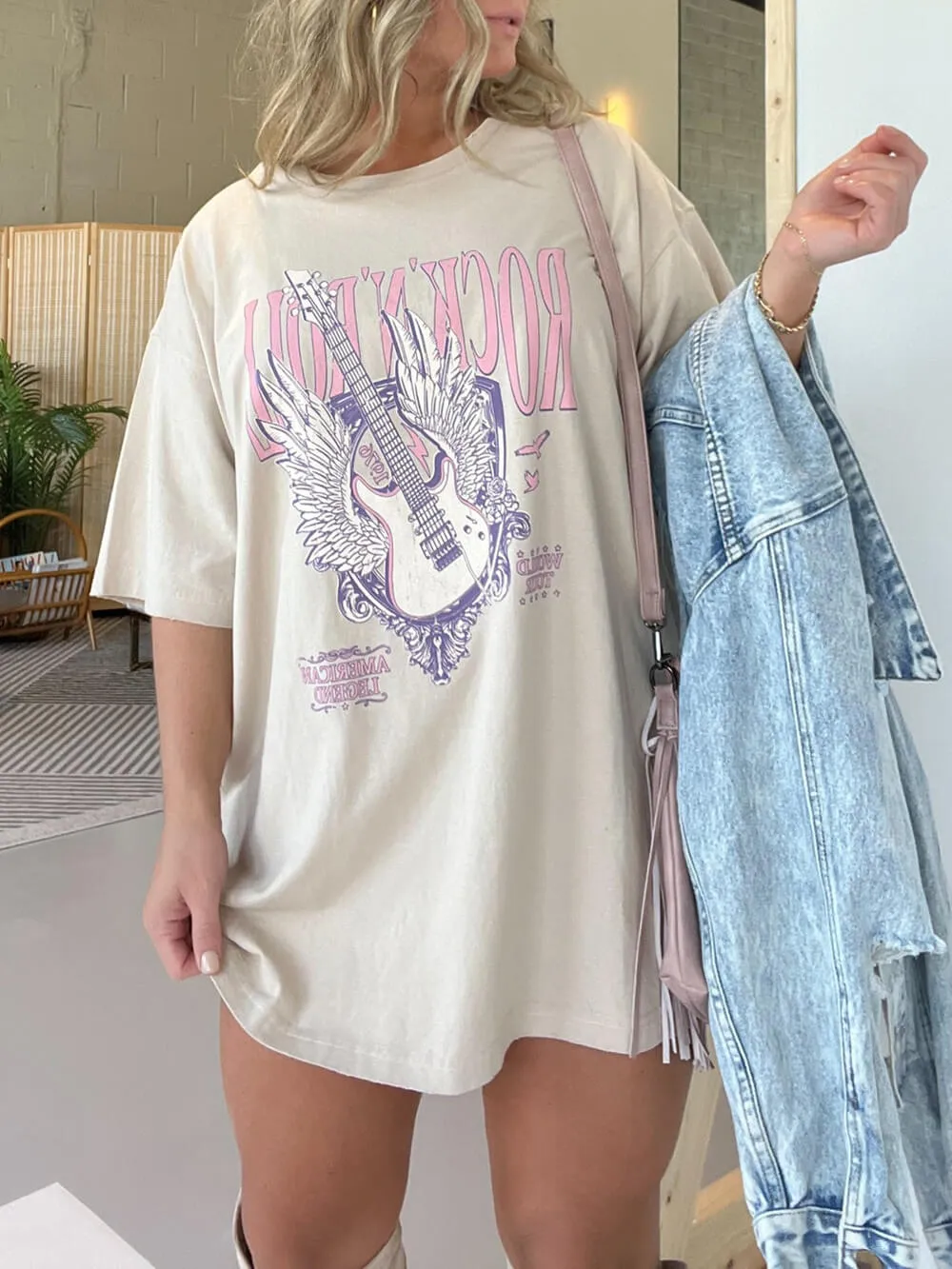 Rock N Roll Legend Tee Beige sold by Like My Choice product image thumbnail 4