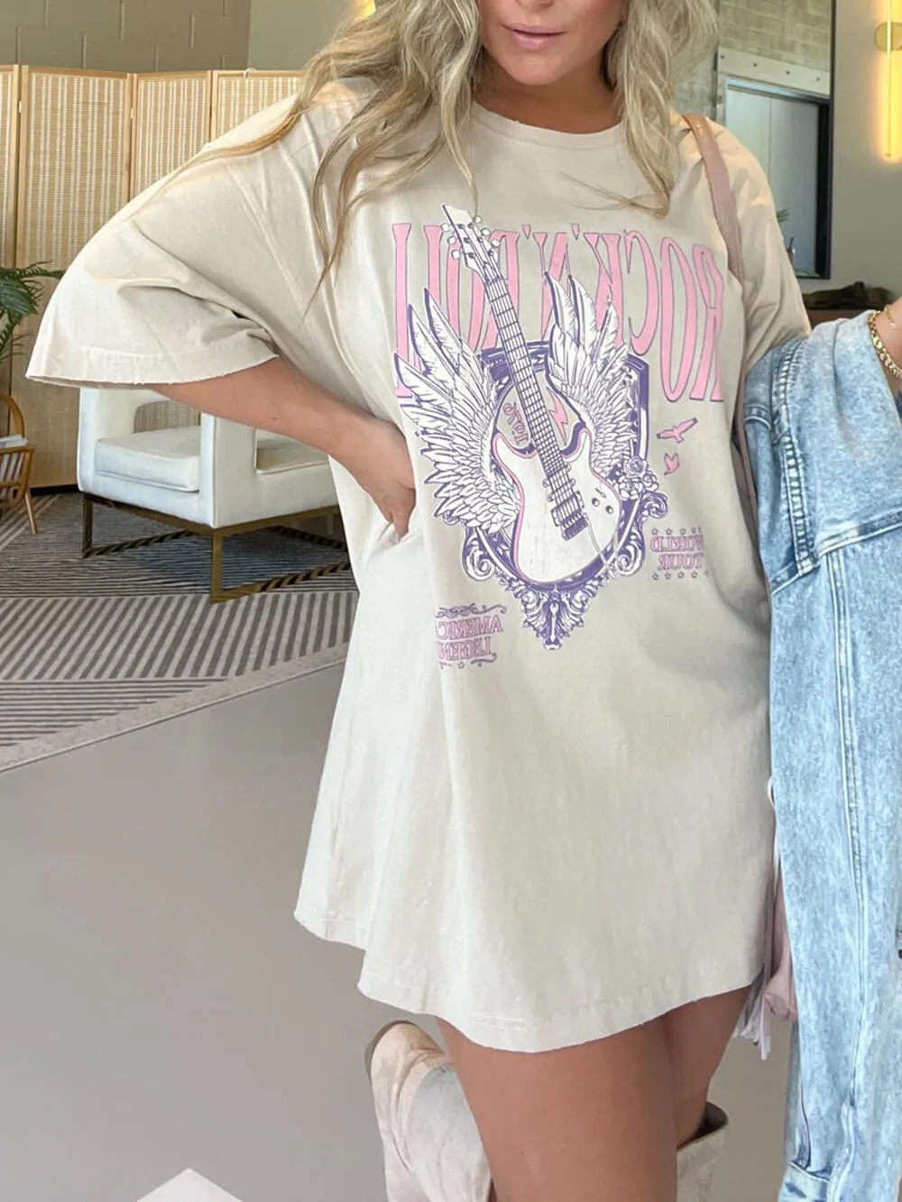 Rock N Roll Legend Tee Beige sold by Like My Choice