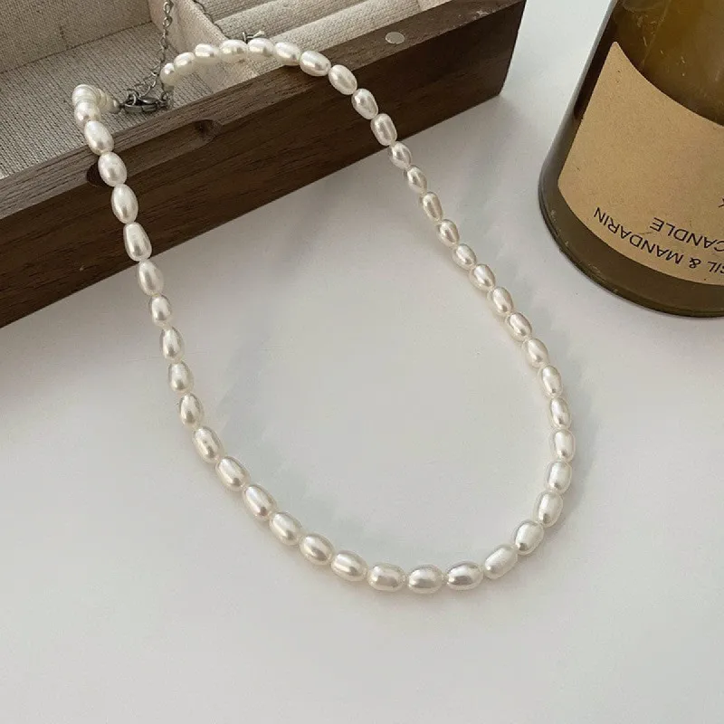 Round Pearl Clavicle Necklace sold by Like My Choice