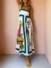Fashion Printed Backless Halter Hem Loose Dresses sold by Like My Choice