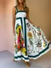 Fashion Printed Backless Halter Hem Loose Dresses sold by Like My Choice