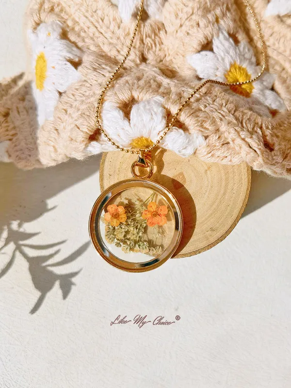 Gypsophila Daffodil Bridal Bouquet Necklace sold by Like My Choice