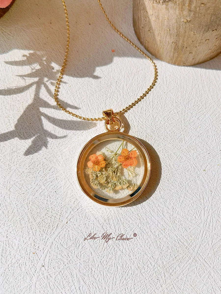 Gypsophila Daffodil Bridal Bouquet Necklace sold by Like My Choice product image thumbnail 2