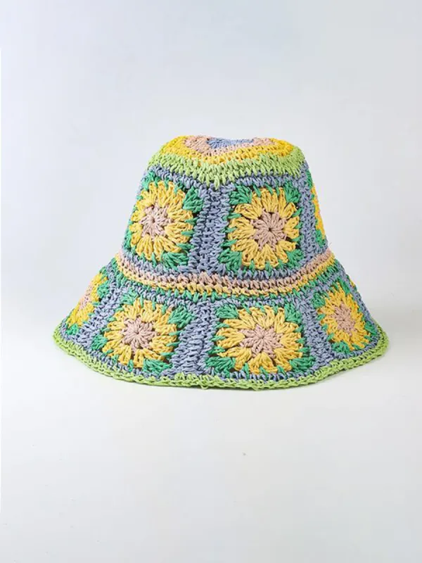 Crochet Hat Flower Lilac Green sold by Like My Choice