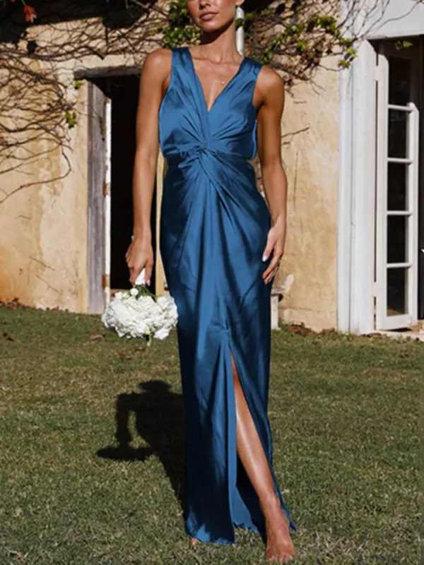 Fashion Deep V Sleeveless Backless Dress sold by Like My Choice