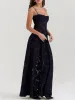 Black Floral Lace Back Maxi Dress sold by Like My Choice