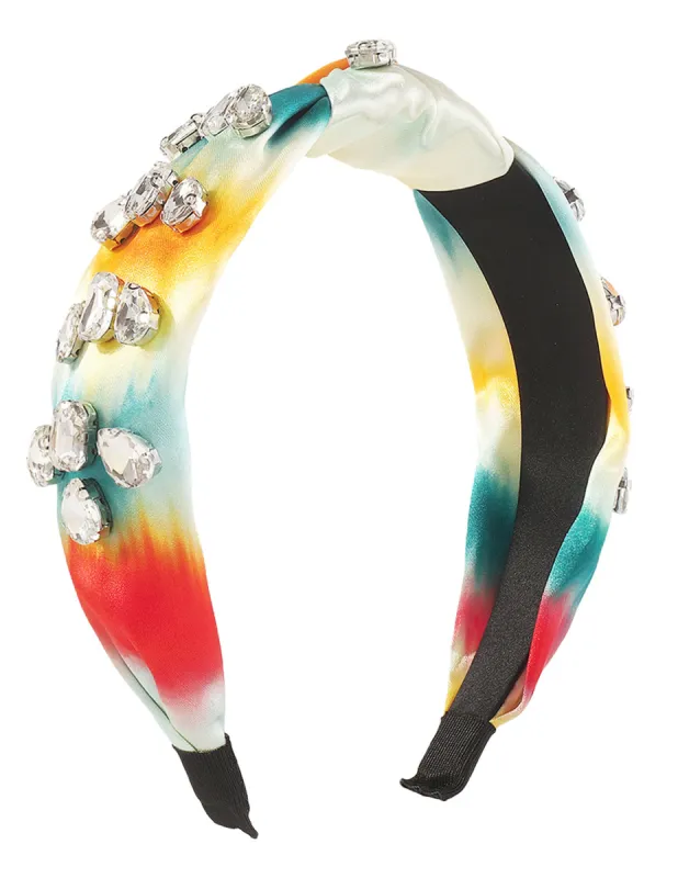 Knotted Tie-Dye Rhinestone Headband sold by Like My Choice