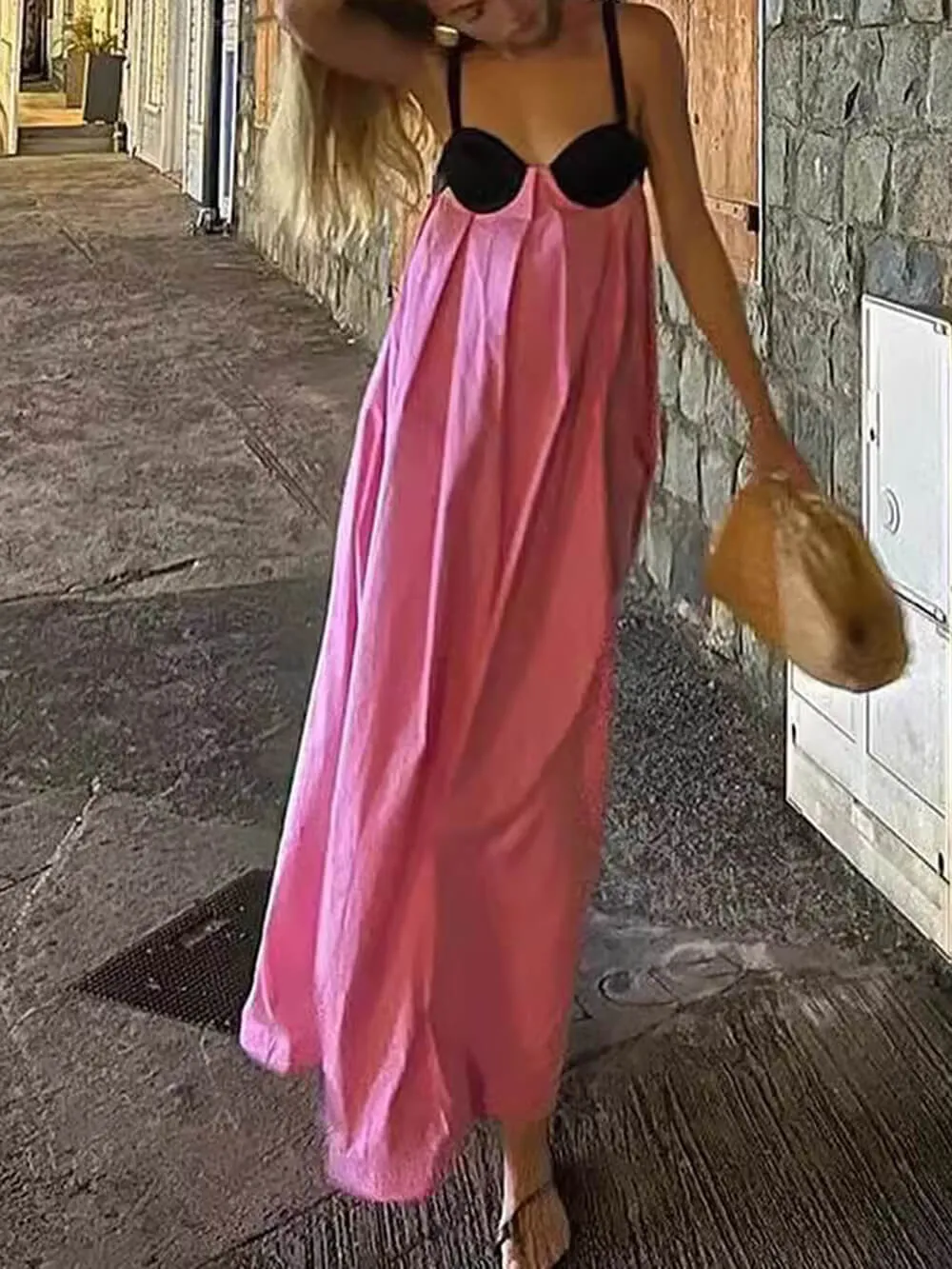 Exquisite Summer Sleeveless Backless Lace Up Maxi Dress sold by Like My Choice product image thumbnail 3