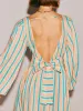 Striped Floral Print Sexy Backless Midi Dress sold by Like My Choice