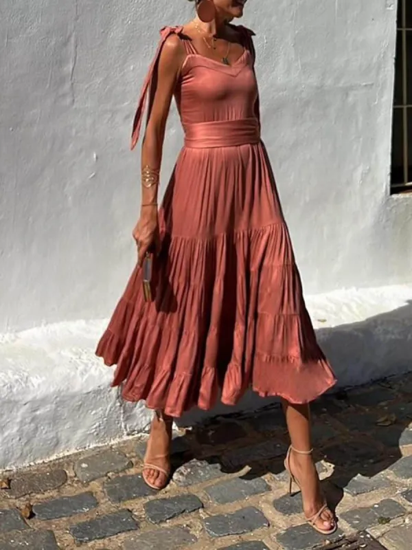 Off-The-Shoulder With Ruffled Midi Dress sold by Like My Choice