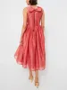 Exquisite Embroidered V-Neck Slim Midi Dress sold by Like My Choice