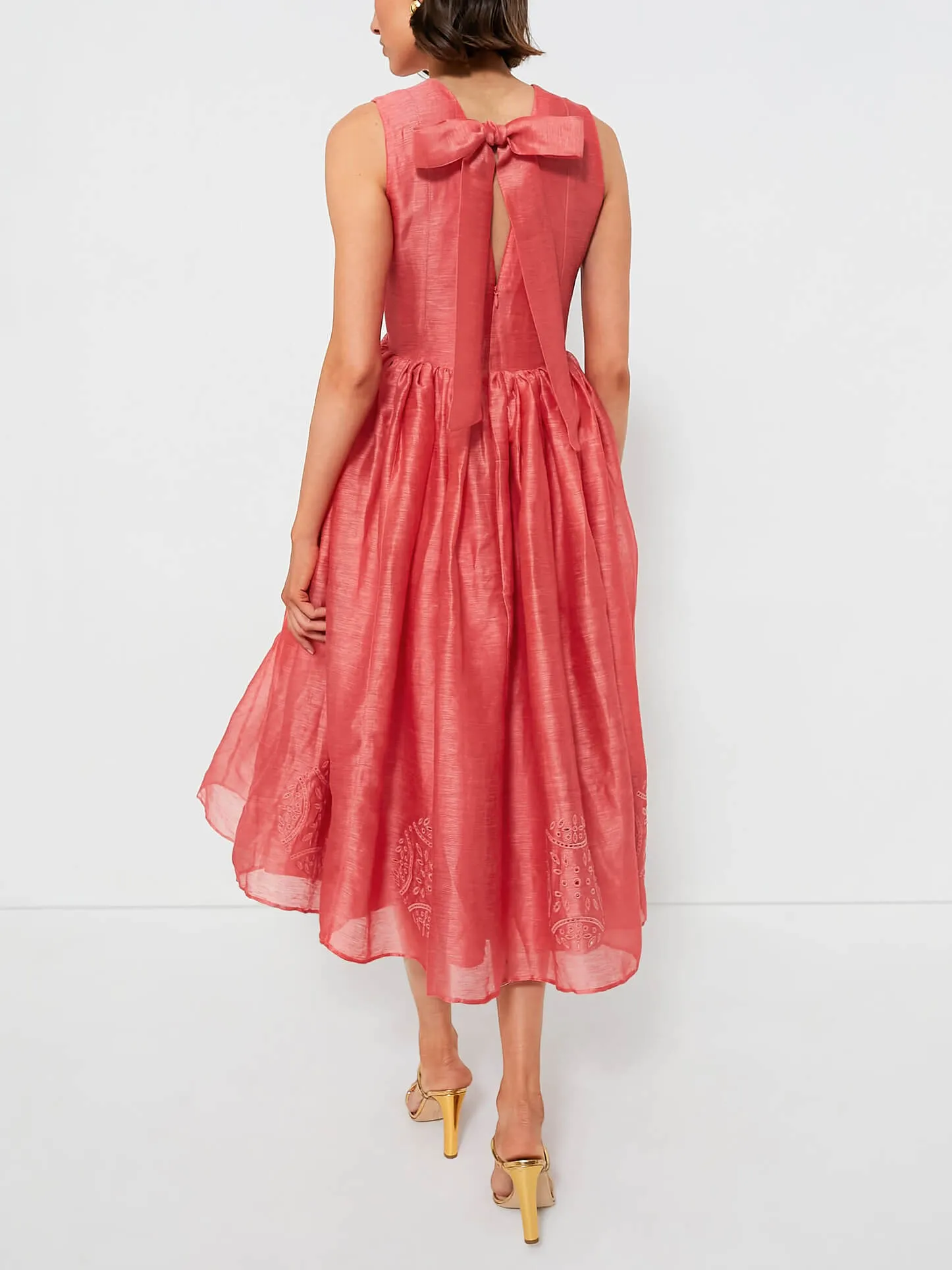 Exquisite Embroidered V-Neck Slim Midi Dress sold by Like My Choice product image thumbnail 3