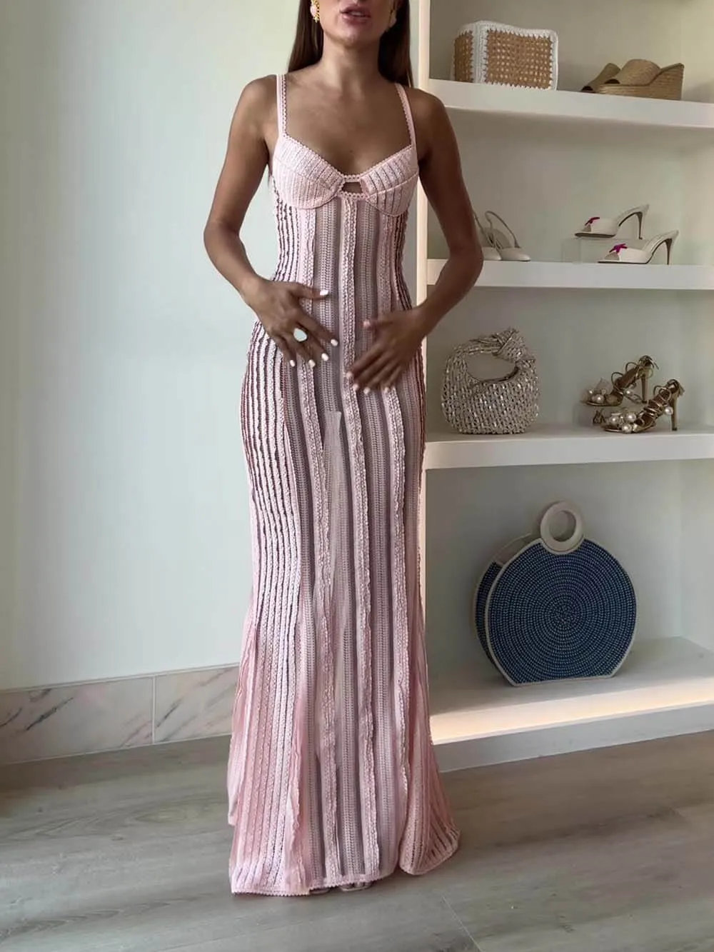 Exquisite Backless Lace Maxi Dress sold by Like My Choice product image thumbnail 2