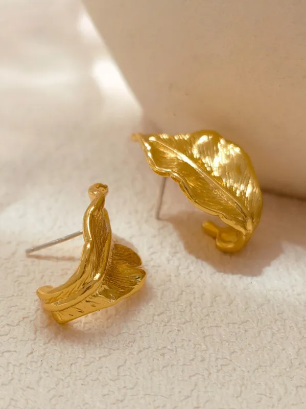 French Style Niche Feather Earrings sold by Like My Choice