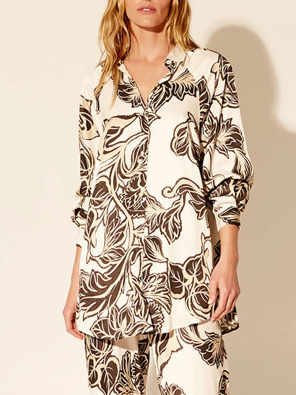 Exquisite Floral Print Loose Oversized Shirt sold by Like My Choice