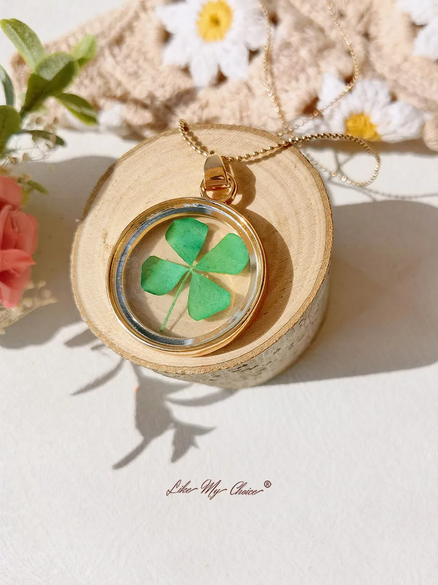 Four Leaf Clover Amulet Necklace sold by Like My Choice product image thumbnail 2