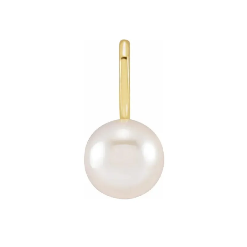 Solitaire Pearl Charm sold by LINDSEY LEIGH JEWELRY
