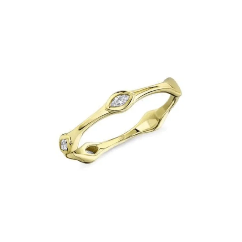 Marquise Diamond Gold Band sold by LINDSEY LEIGH JEWELRY