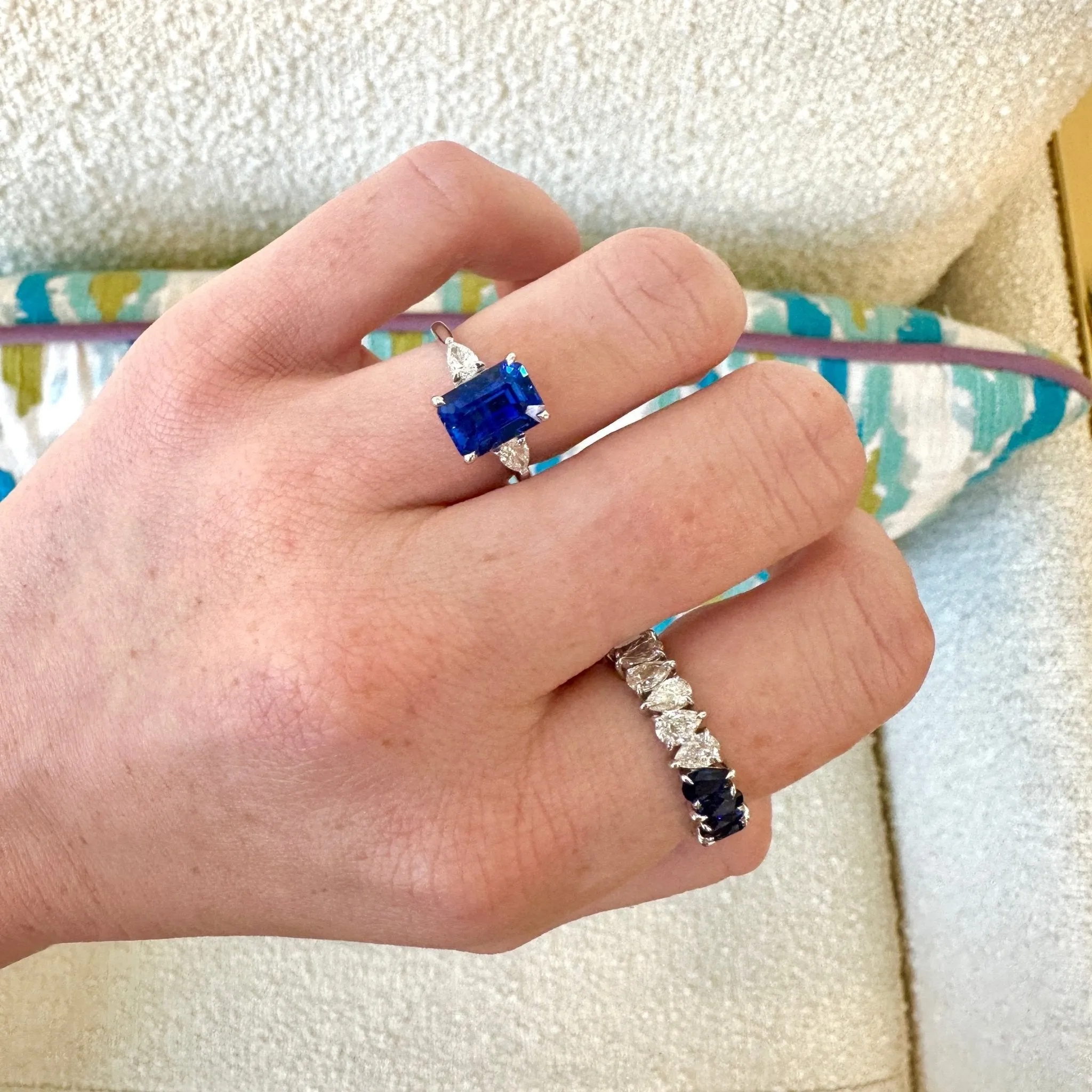 LLJ Signature Blue Sapphire Ring sold by LINDSEY LEIGH JEWELRY product image thumbnail 2