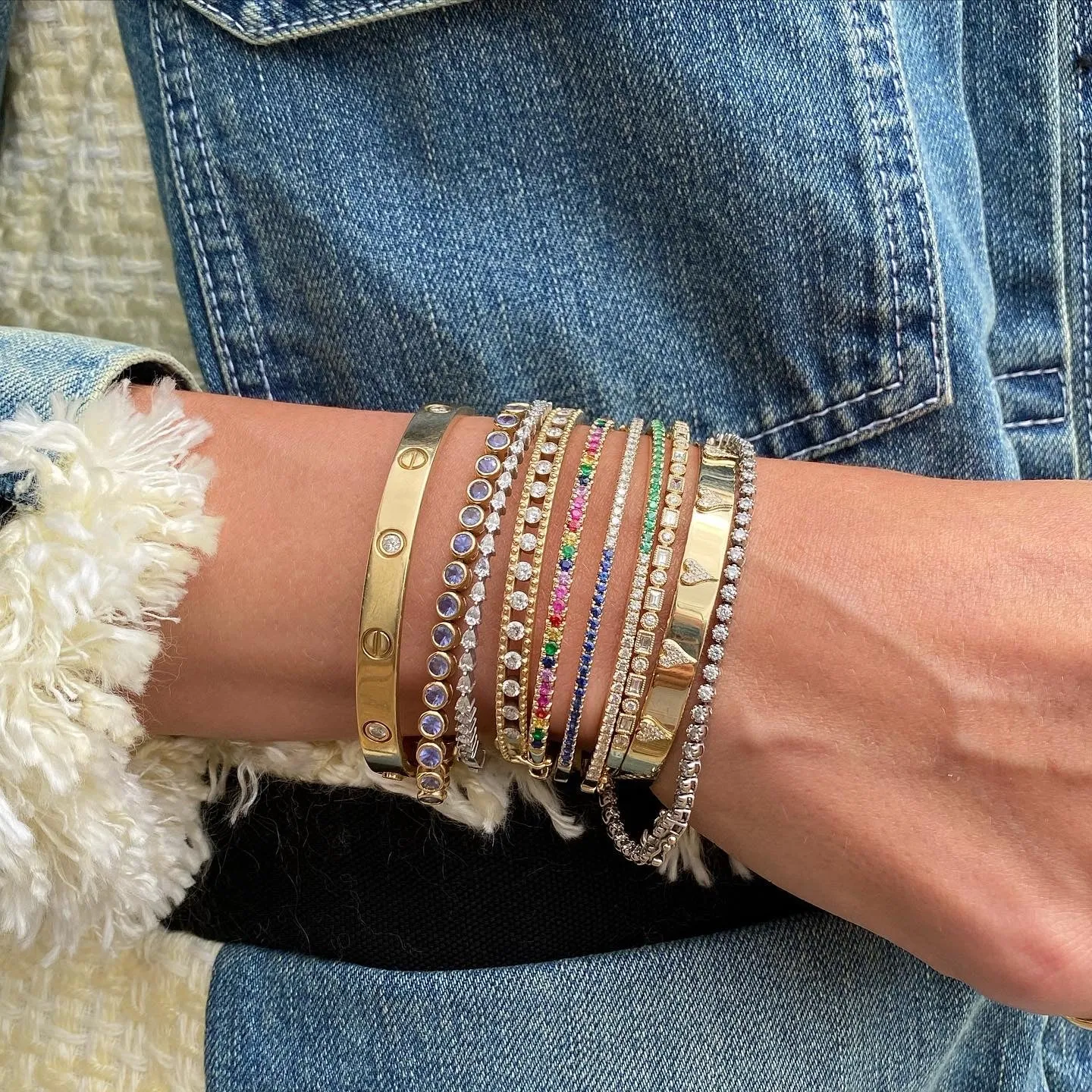 Rainbow Bangle sold by LINDSEY LEIGH JEWELRY product image thumbnail 5