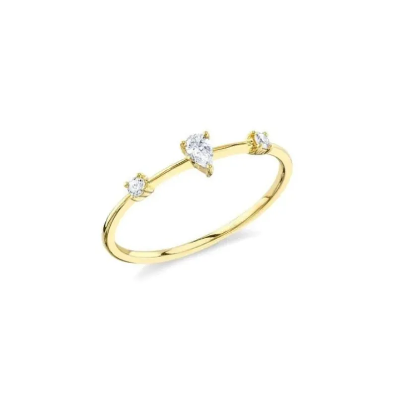 Diamond Pear Ring sold by LINDSEY LEIGH JEWELRY