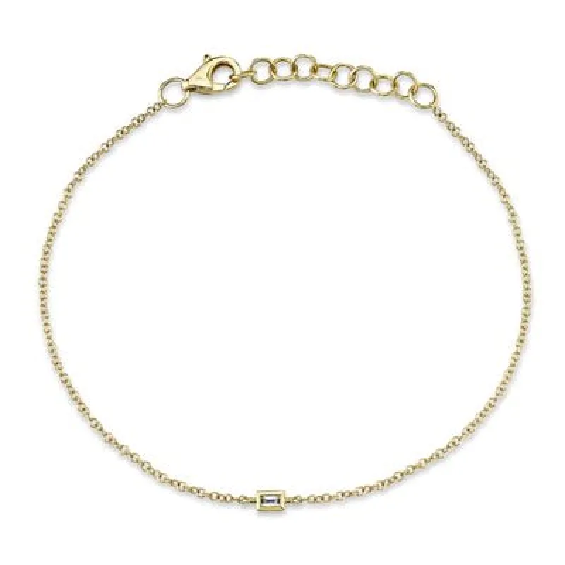 Diamond Baguette Bracelet sold by LINDSEY LEIGH JEWELRY