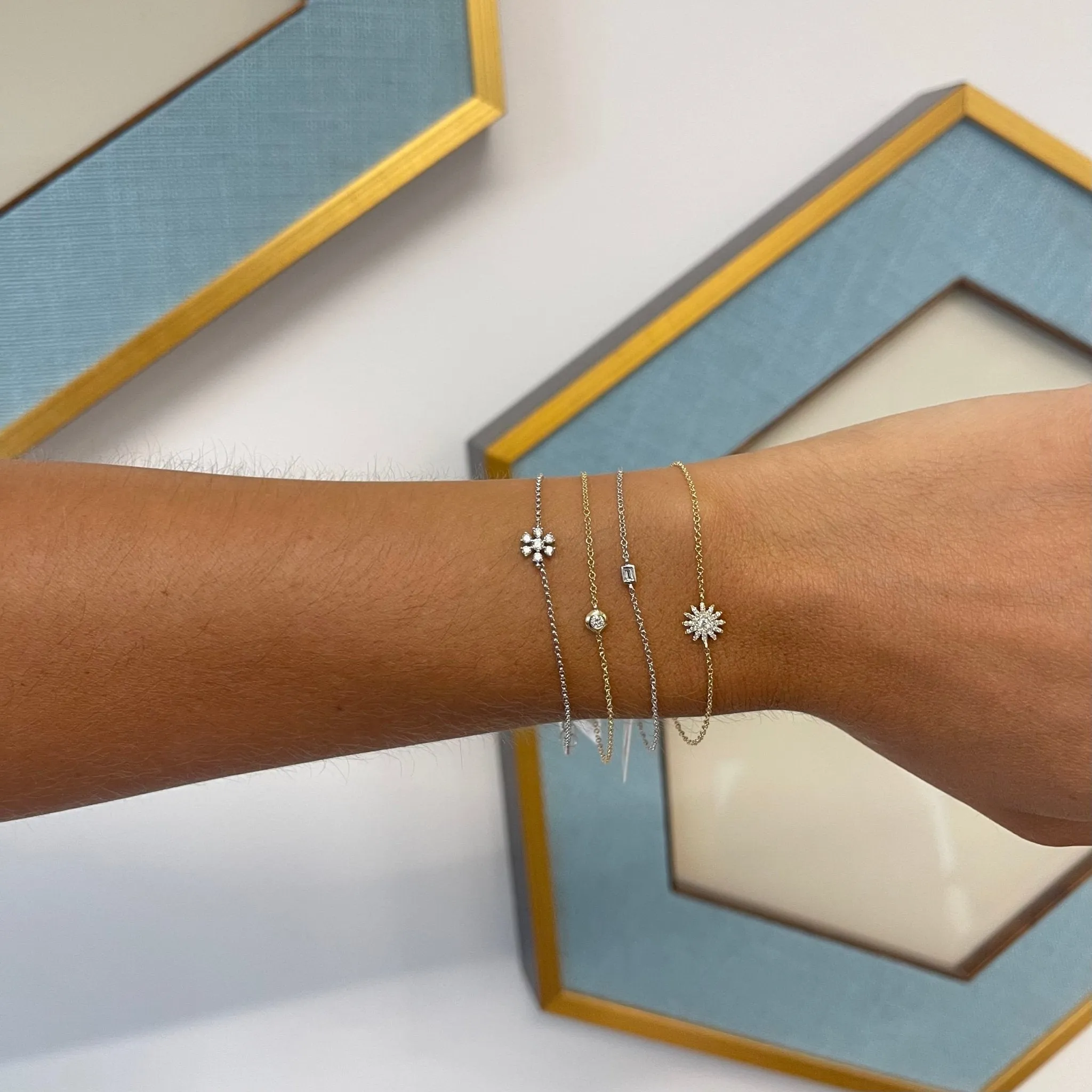 Diamond Baguette Bracelet sold by LINDSEY LEIGH JEWELRY product image thumbnail 3