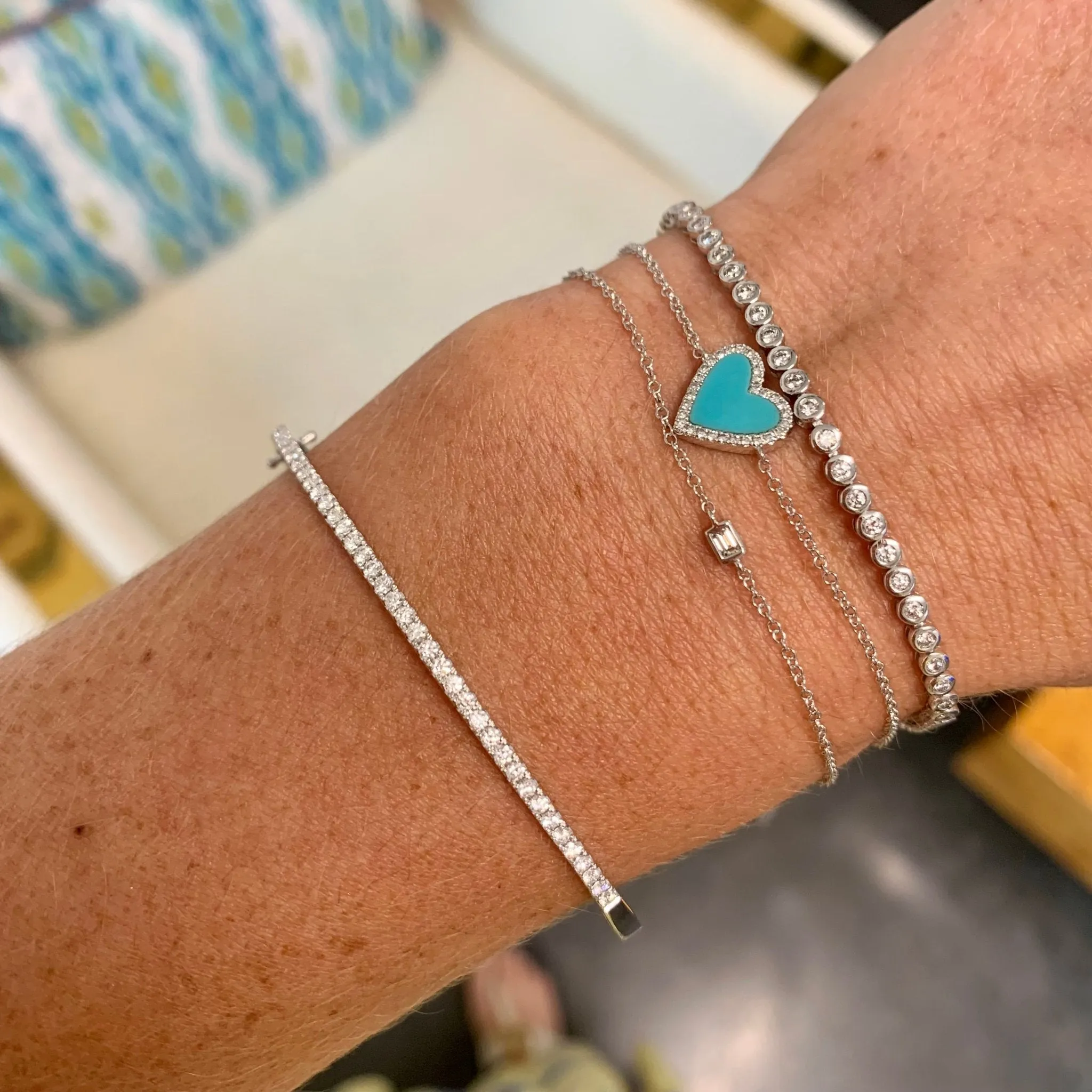 Diamond Baguette Bracelet sold by LINDSEY LEIGH JEWELRY product image thumbnail 4