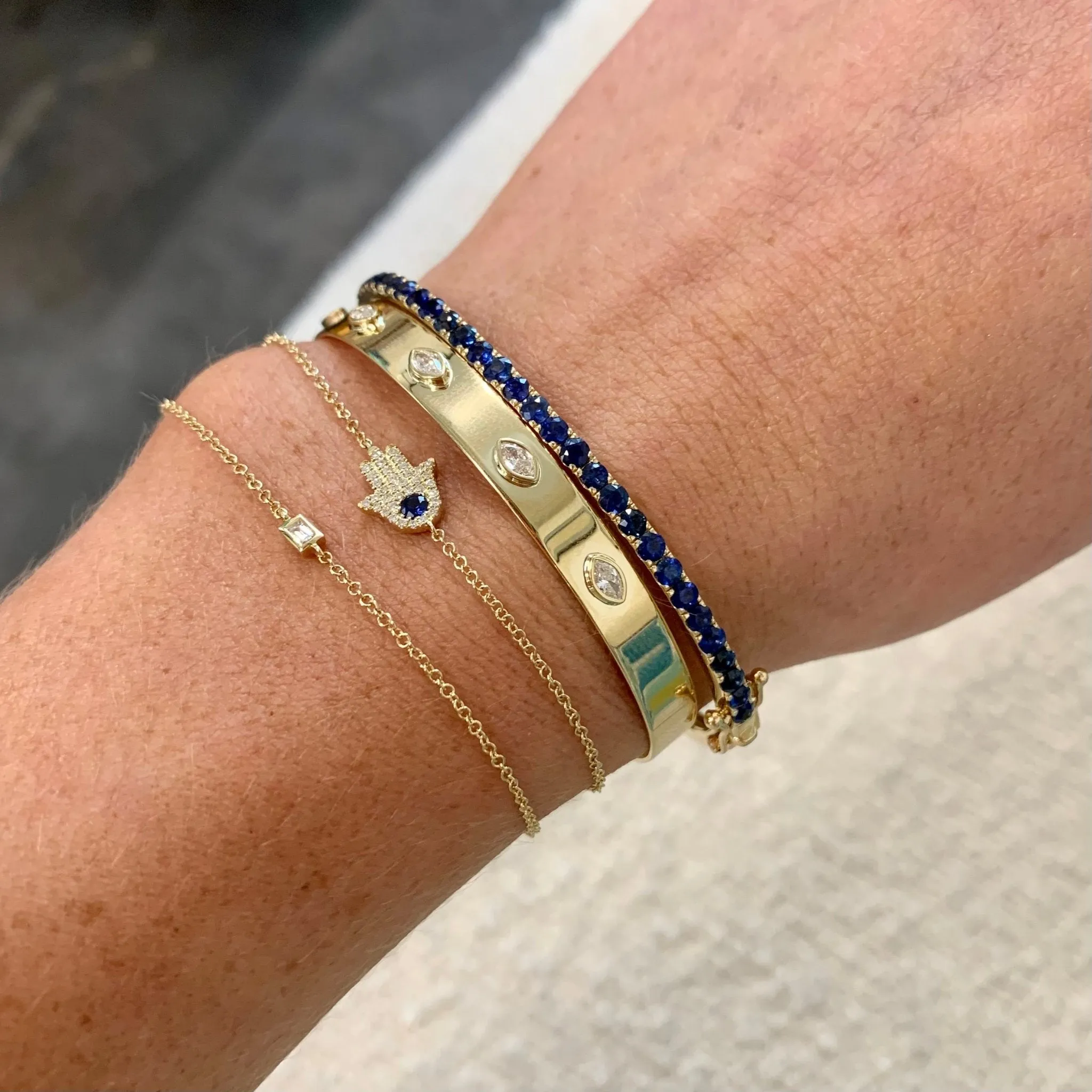 Diamond Baguette Bracelet sold by LINDSEY LEIGH JEWELRY product image thumbnail 5