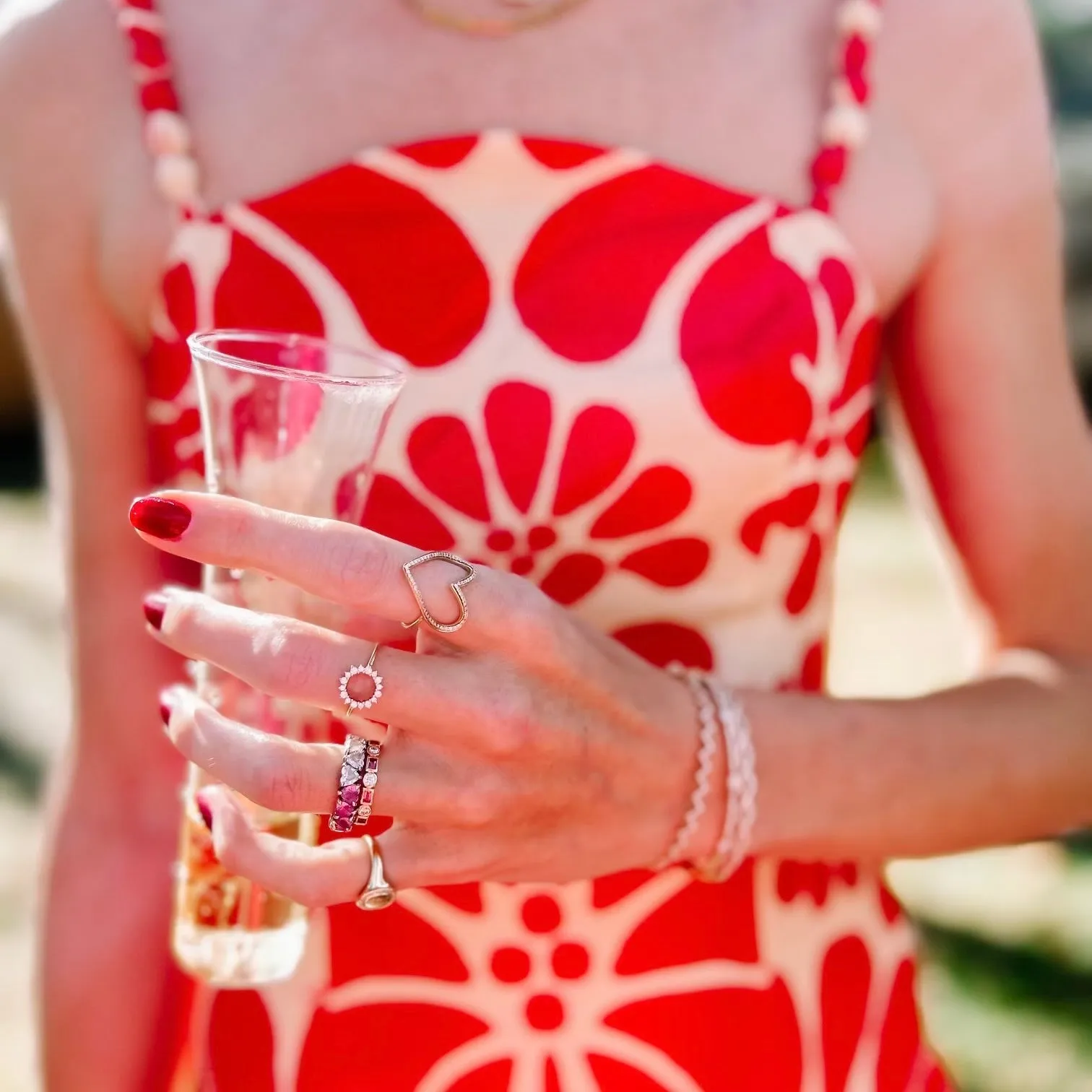 Diamond Open Circle Ring sold by LINDSEY LEIGH JEWELRY product image thumbnail 3