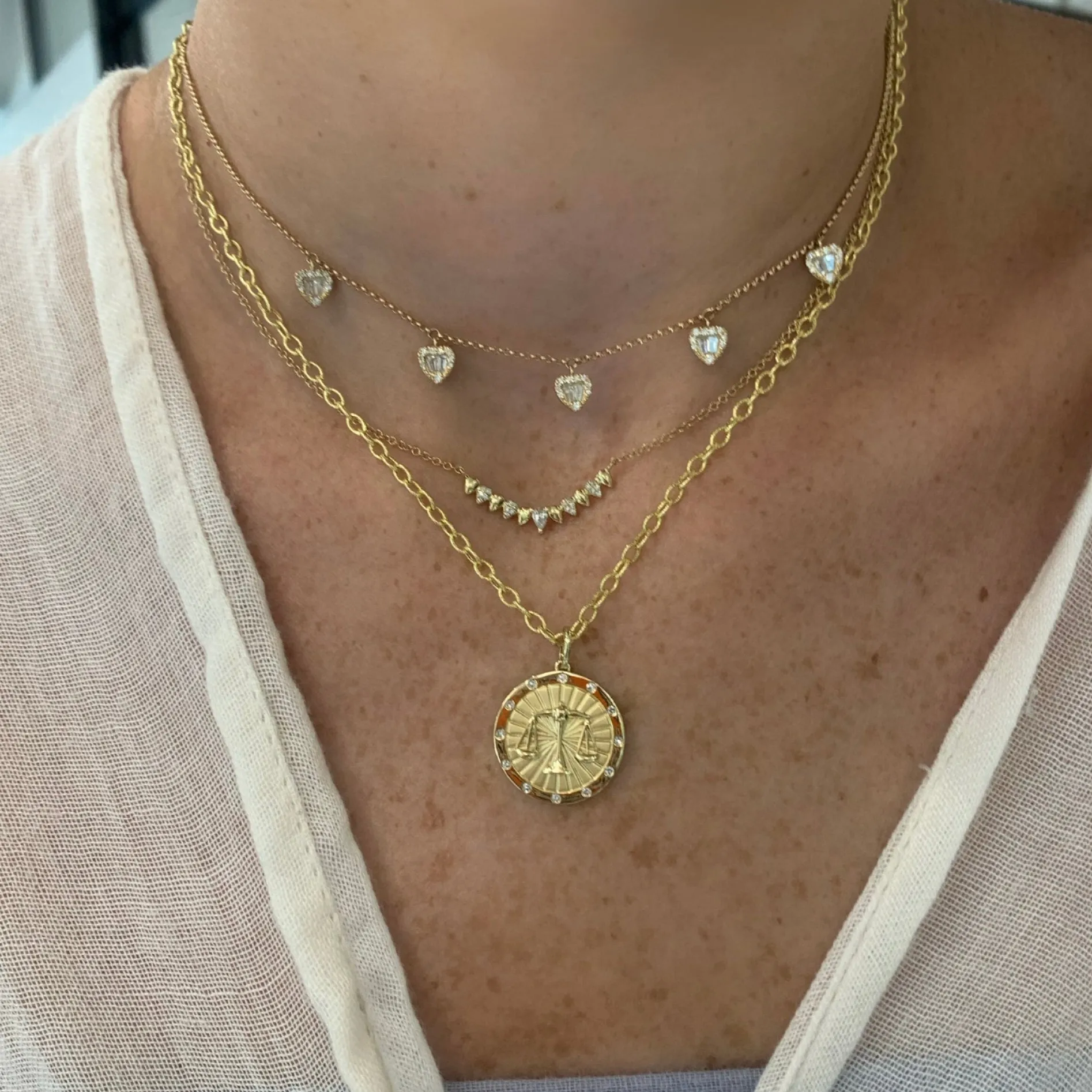 Zodiac Disc Necklace sold by LINDSEY LEIGH JEWELRY product image thumbnail 3