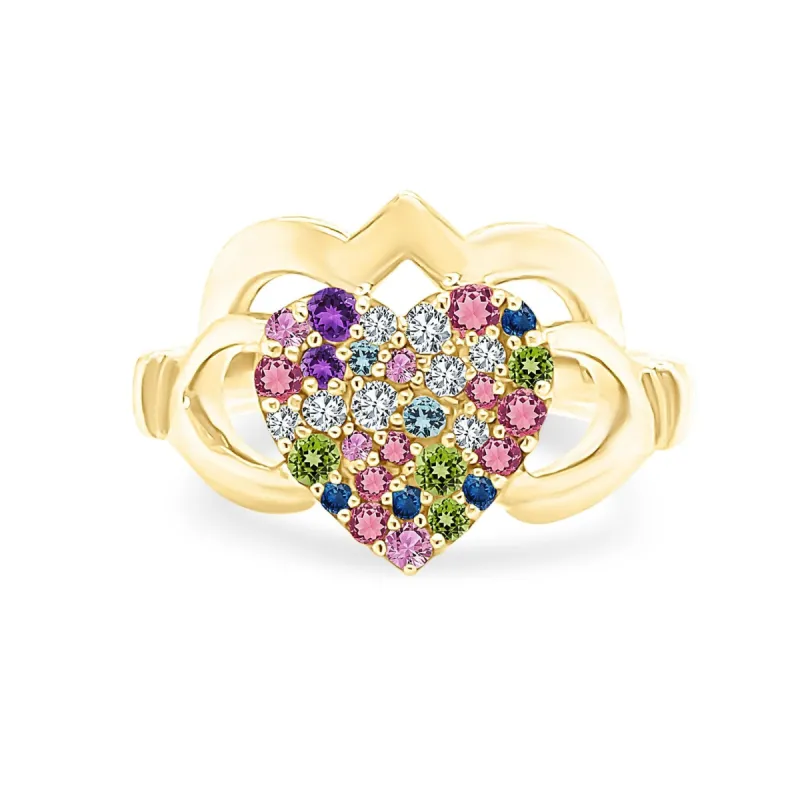 Gemstone Claddagh Ring sold by LINDSEY LEIGH JEWELRY
