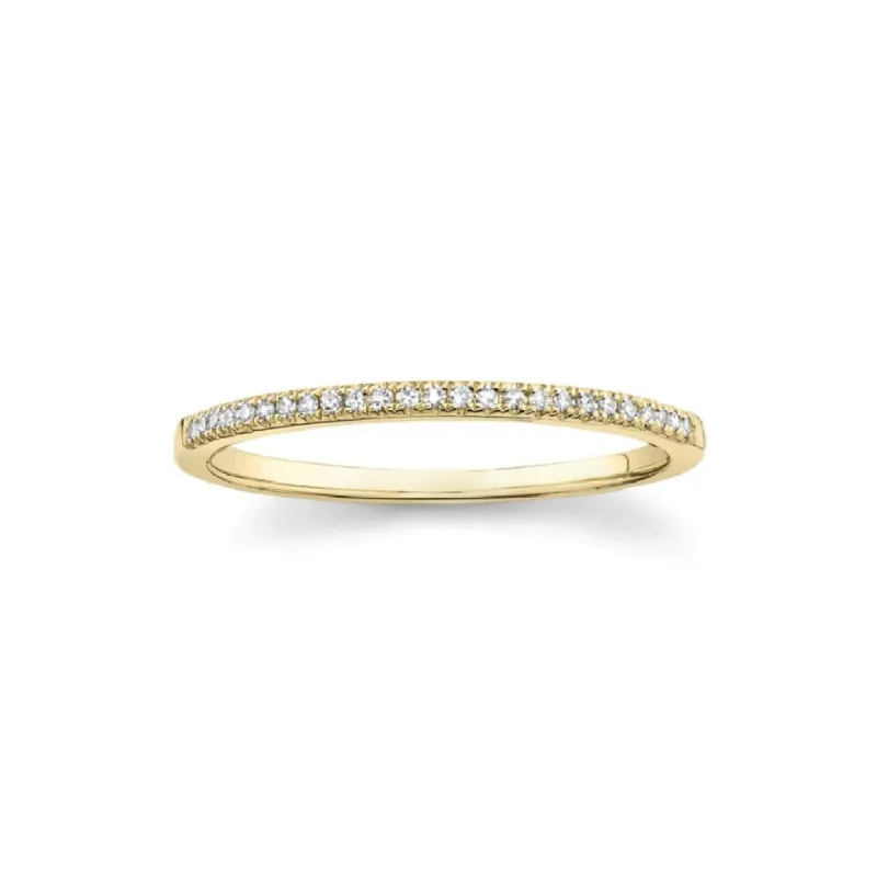 Petite Diamond Halfway Band sold by LINDSEY LEIGH JEWELRY