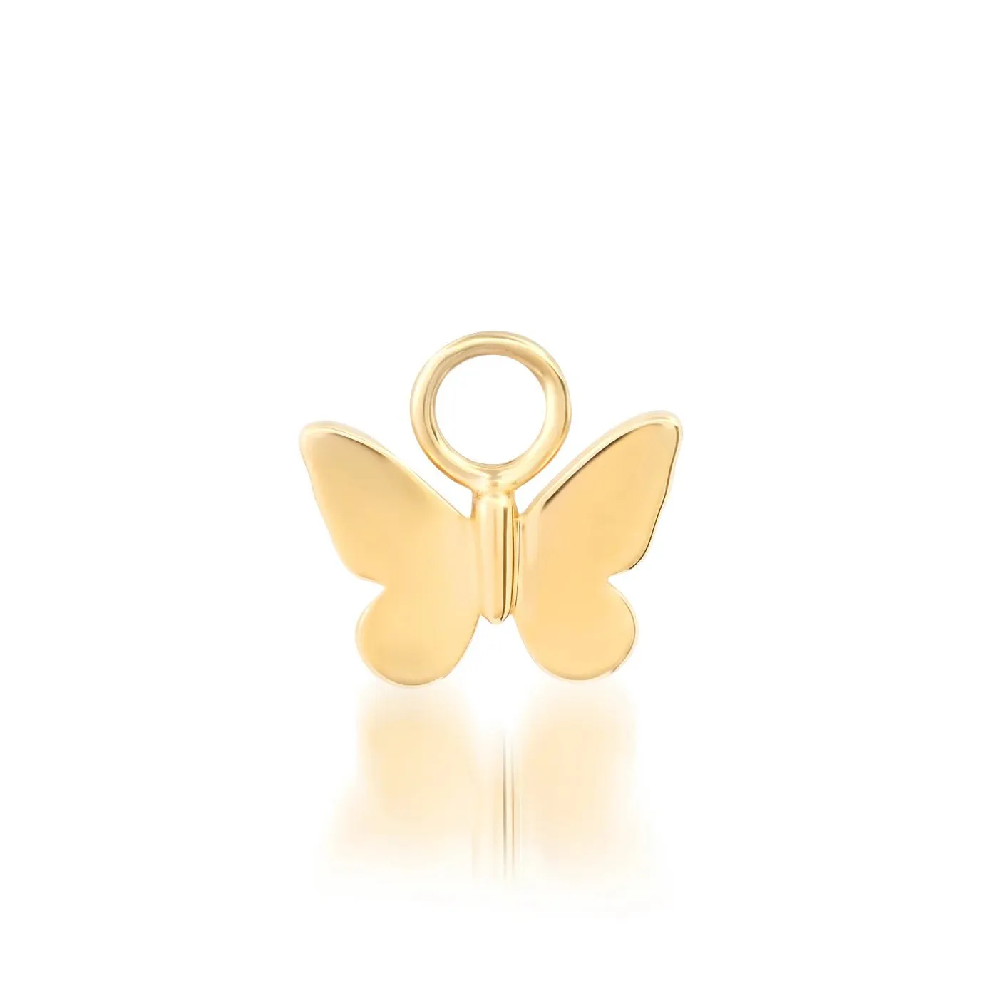Gold Butterfly Huggie Charm sold by LINDSEY LEIGH JEWELRY